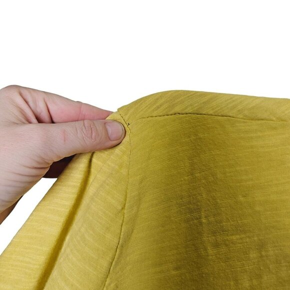 Fresh Produce Yellow Top‎ Mulitmedia Gauzy Back Button Detail Cotton Viscose XL - Picture 13 of 15